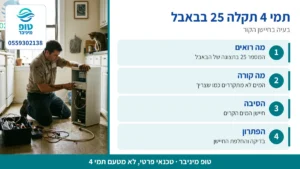 תמי 4 תקלה 25 בבאבל: בעיה בחיישן הקור