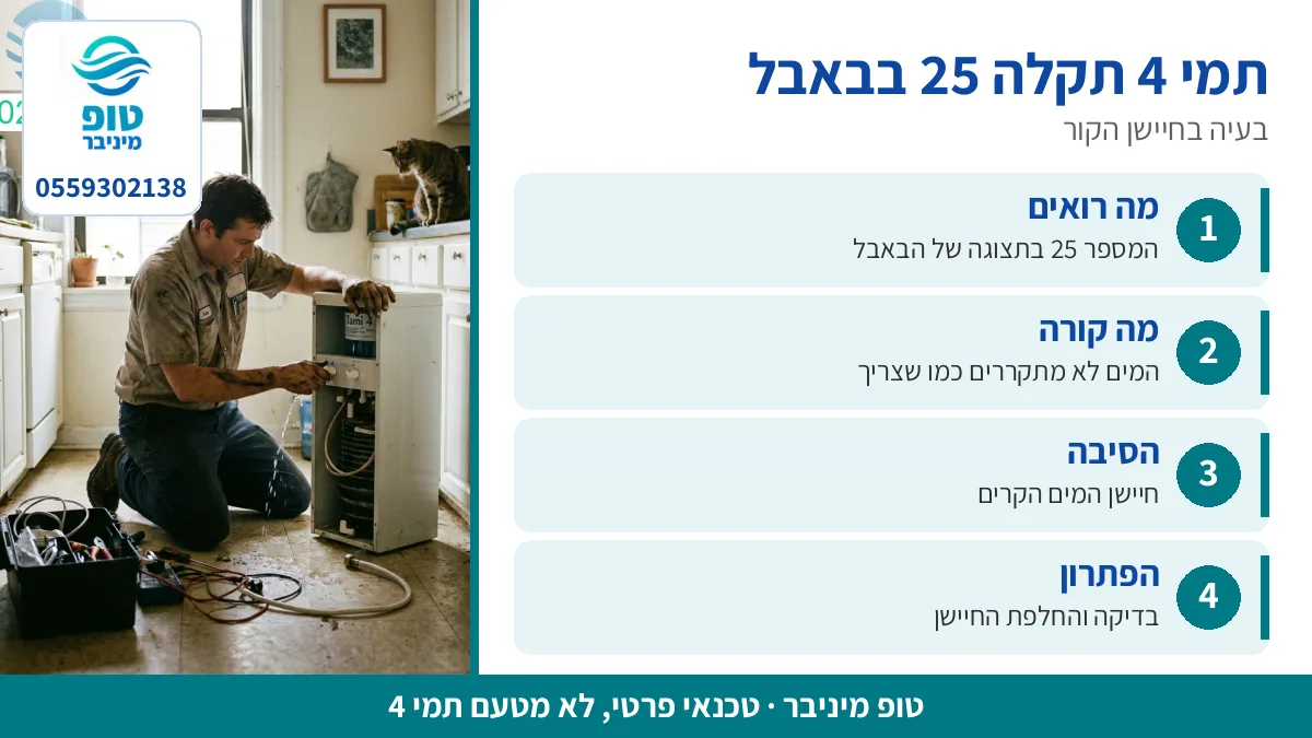 תמי 4 תקלה 25 בבאבל: בעיה בחיישן הקור