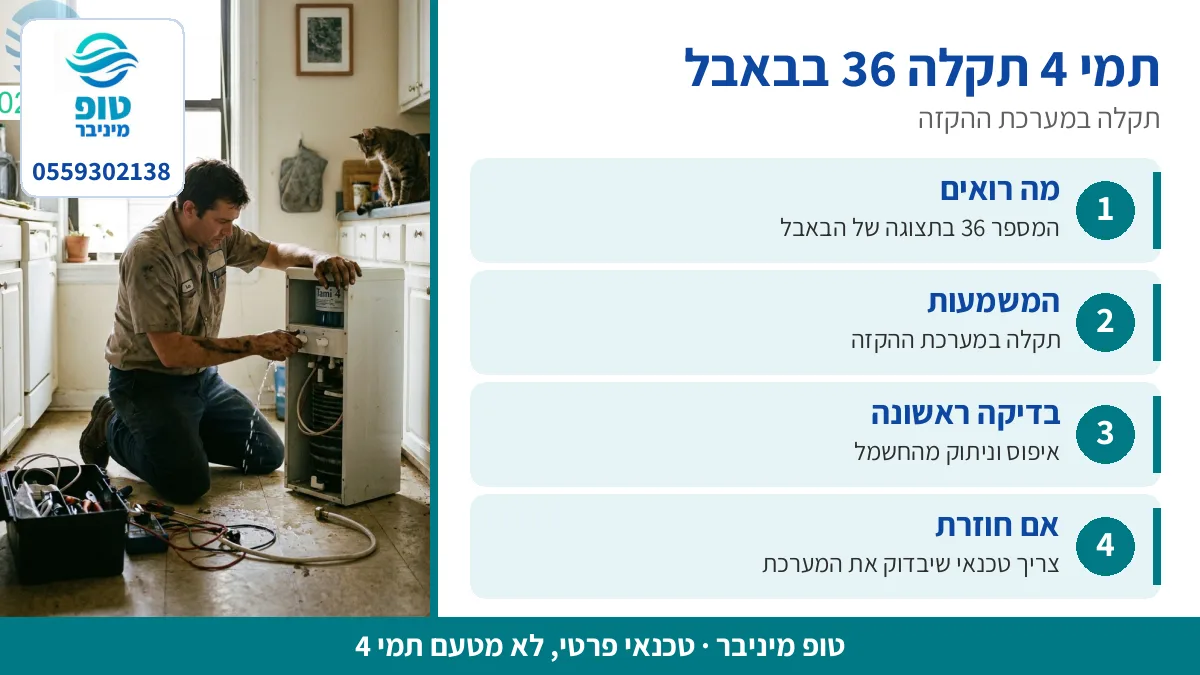 תמי 4 תקלה 36 בבאבל: תקלה במערכת ההקזה