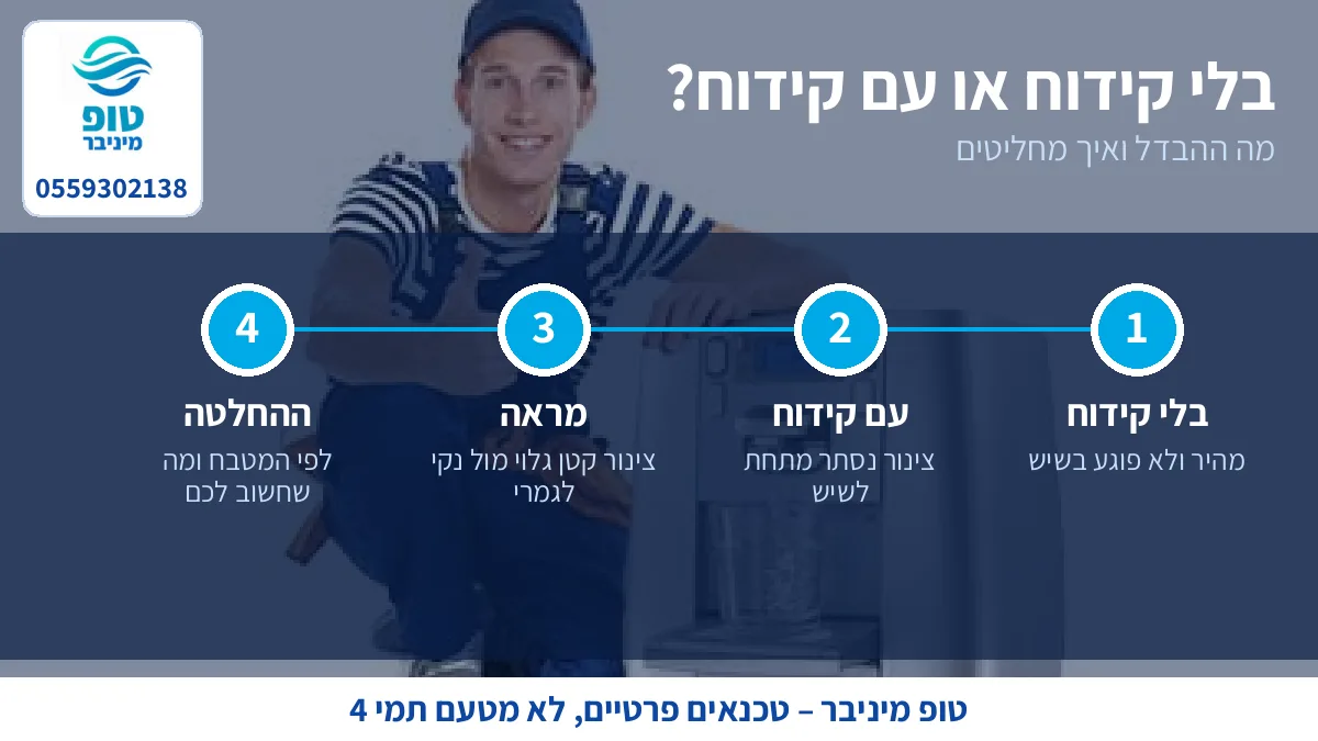 השוואה בין התקנת תמי 4 עם קידוח ובלי קידוח